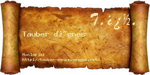 Tauber Ágnes névjegykártya